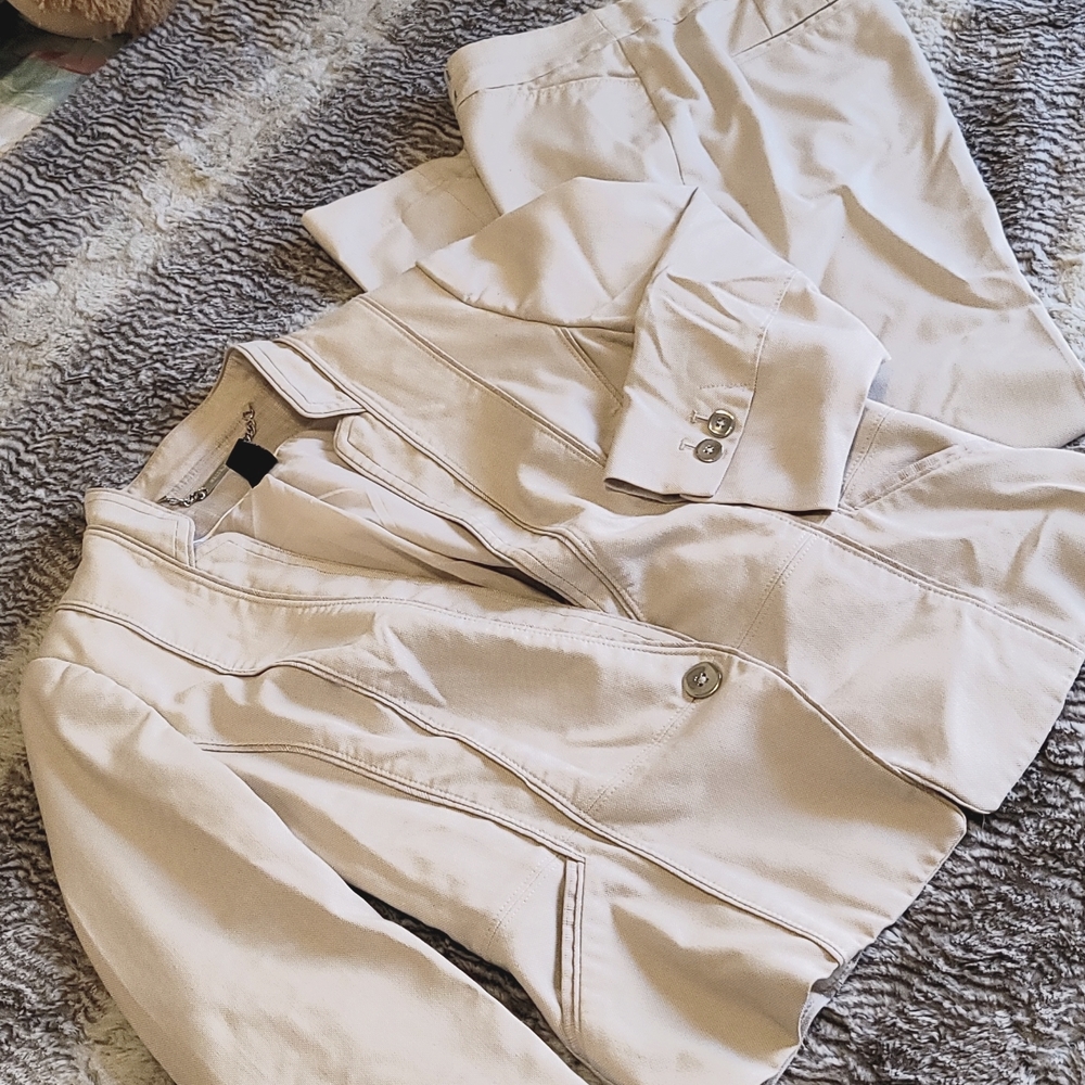 WHBM 3/4 Sleeve 2pc Pant Suit Set